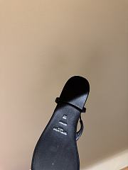 Fortok Saint Laurent YSL Flat Sandals Black  - 2