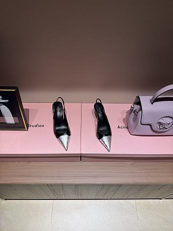 Fortok Celine High-heels Silver pointed shoes black 