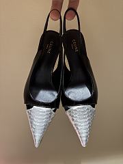 Fortok Celine High-heels Silver pointed shoes black  - 5