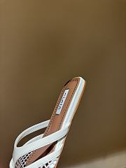 Fortok Alaïa Fishnet Slippers in Mesh & Patent Leather White - 4