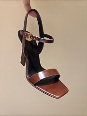 Fortok Saint Laurent Susan Sandals In Smooth Leather Brown - 5