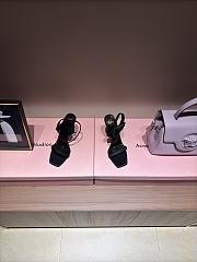 Fortok Saint Laurent Susan Sandals In Smooth Leather Black - 1