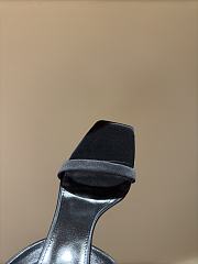Fortok Saint Laurent Susan Sandals In Smooth Leather Black - 6