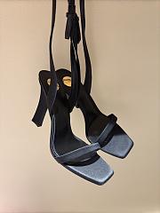 Fortok Saint Laurent Susan Sandals In Smooth Leather Black - 3