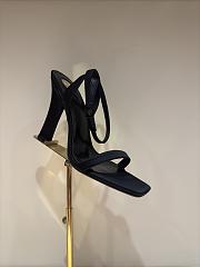 Fortok Saint Laurent Susan Sandals In Smooth Leather Black - 2