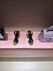 Fortok Saint Laurent Susan Sandals In Smooth Leather Multicolor - 1