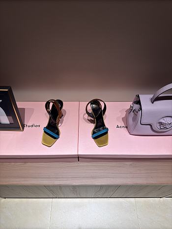 Fortok Saint Laurent Susan Sandals In Smooth Leather Multicolor