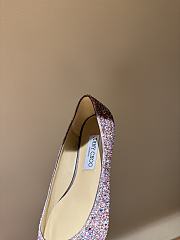 Fortok Jimmy Choo Love Ballerina in Mochi Luminous Glow-in-the-Dark Glitter with JC Button - 3