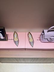 Fortok Jimmy Choo Love Ballerina in Mochi Luminous Glow-in-the-Dark Glitter with JC Button Pink - 1