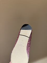 Fortok Jimmy Choo Love Ballerina in Mochi Luminous Glow-in-the-Dark Glitter with JC Button Pink - 6