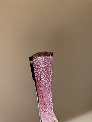 Fortok Jimmy Choo Love Ballerina in Mochi Luminous Glow-in-the-Dark Glitter with JC Button Pink - 3