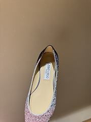 Fortok Jimmy Choo Love Ballerina in Mochi Luminous Glow-in-the-Dark Glitter with JC Button Pink 02 - 5