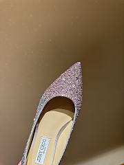 Fortok Jimmy Choo Love Ballerina in Mochi Luminous Glow-in-the-Dark Glitter with JC Button Pink 02 - 3