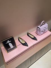 Fortok Jimmy Choo Love Ballerina in Mochi Luminous Glow-in-the-Dark Glitter with JC Button Black - 1