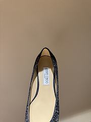 Fortok Jimmy Choo Love Ballerina in Mochi Luminous Glow-in-the-Dark Glitter with JC Button Black - 4