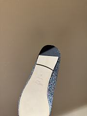 Fortok Jimmy Choo Love Ballerina in Mochi Luminous Glow-in-the-Dark Glitter with JC Button Blue - 6