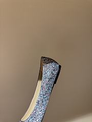 Fortok Jimmy Choo Love Ballerina in Mochi Luminous Glow-in-the-Dark Glitter with JC Button Blue - 3