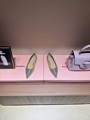 Fortok Jimmy Choo Love Ballerina in Mochi Luminous Glow-in-the-Dark Glitter with JC Button Green - 1