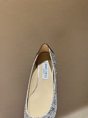 Fortok Jimmy Choo Love Ballerina in Mochi Luminous Glow-in-the-Dark Glitter with JC Button Green - 4