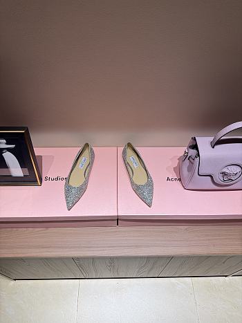 Fortok Jimmy Choo Love Ballerina in Mochi Luminous Glow-in-the-Dark Glitter with JC Button 02
