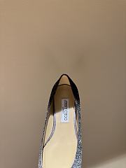 Fortok Jimmy Choo Love Ballerina in Mochi Luminous Glow-in-the-Dark Glitter with JC Button Grey - 5