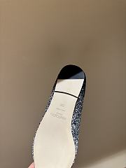 Fortok Jimmy Choo Love Ballerina in Mochi Luminous Glow-in-the-Dark Glitter with JC Button Grey - 3