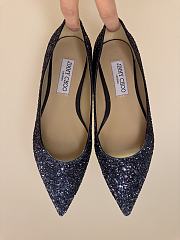 Fortok Jimmy Choo Love Ballerina in Mochi Luminous Glow-in-the-Dark Glitter with JC Button Black 02 - 6