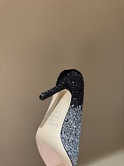 Fortok Jimmy Choo High Heels 7cm/9cm Mochi Luminous Glow-in-the-Dark Glitter with JC Button Grey - 4