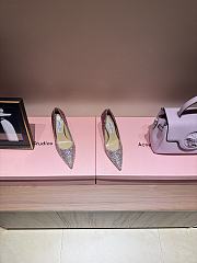 Fortok Jimmy Choo High Heels 7cm/9cm Mochi Luminous Glow-in-the-Dark Glitter with JC Button Pink 02 - 1