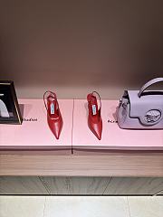 Fortok Jimmy Choo Isa 95 Leather Pumps Red - 1