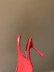 Fortok Jimmy Choo Isa 95 Leather Pumps Red - 5