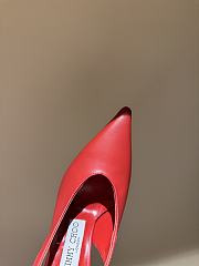 Fortok Jimmy Choo Isa 95 Leather Pumps Red - 2