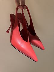 Fortok Jimmy Choo Isa 95 Leather Pumps Red - 3