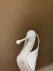 Fortok Jimmy Choo Isa 95 Leather Pumps White - 6