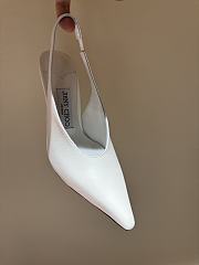 Fortok Jimmy Choo Isa 95 Leather Pumps White - 3