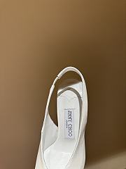 Fortok Jimmy Choo Isa 95 Leather Pumps White - 2