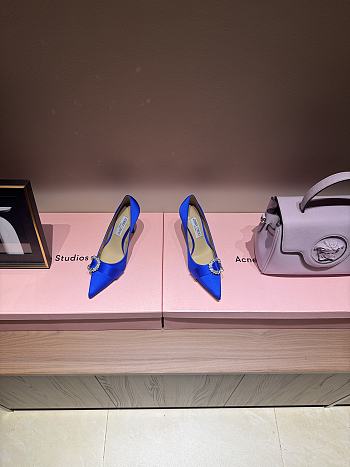 Fortok JIMMY CHOO Melva 90 Pumps Blue 7cm/9cm