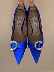 Fortok JIMMY CHOO Melva 90 Pumps Blue 7cm/9cm - 3