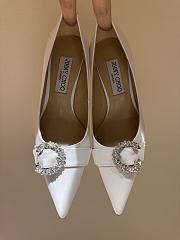 Fortok JIMMY CHOO Melva 90 Pumps White 7cm/9cm  - 3