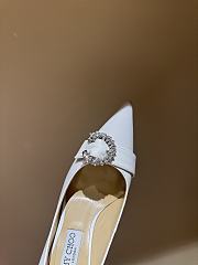 Fortok JIMMY CHOO Melva 90 Pumps White 7cm/9cm  - 5