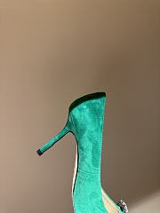 Fortok JIMMY CHOO Melva 90 Pumps Suede Green 7cm/9cm - 5