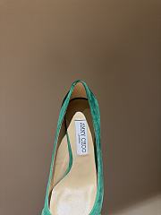 Fortok JIMMY CHOO Melva 90 Pumps Suede Green 7cm/9cm - 4