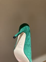 Fortok JIMMY CHOO Melva 90 Pumps Suede Green 7cm/9cm - 3