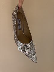Fortok JIMMY CHOO Melva 90 Pumps Glow In The Dark Silver 7cm/9cm - 5