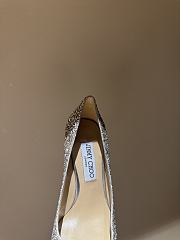 Fortok JIMMY CHOO Melva 90 Pumps Glow In The Dark Silver 7cm/9cm - 4
