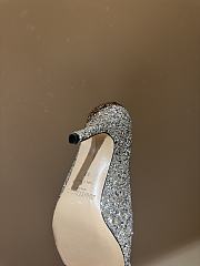 Fortok JIMMY CHOO Melva 90 Pumps Glow In The Dark Silver 7cm/9cm - 3