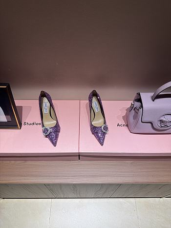 Fortok JIMMY CHOO Melva 90 Pumps Glow In The Dark Purple 7cm/9cm