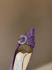 Fortok JIMMY CHOO Melva 90 Pumps Glow In The Dark Purple 7cm/9cm - 5