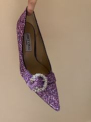 Fortok JIMMY CHOO Melva 90 Pumps Glow In The Dark Purple 7cm/9cm - 3