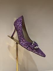 Fortok JIMMY CHOO Melva 90 Pumps Glow In The Dark Purple 7cm/9cm - 2
